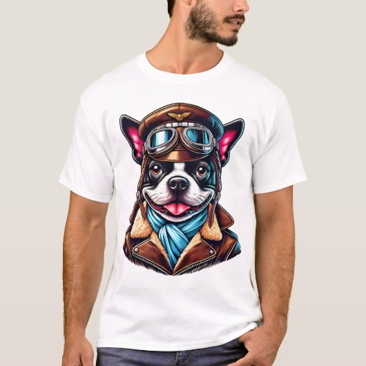 T-shirt Conception de pilote de Bostie (Devant)