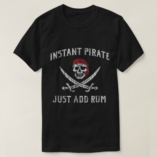 T-shirt Conception de pirate instantané, ajoutez simplemen (Design devant)