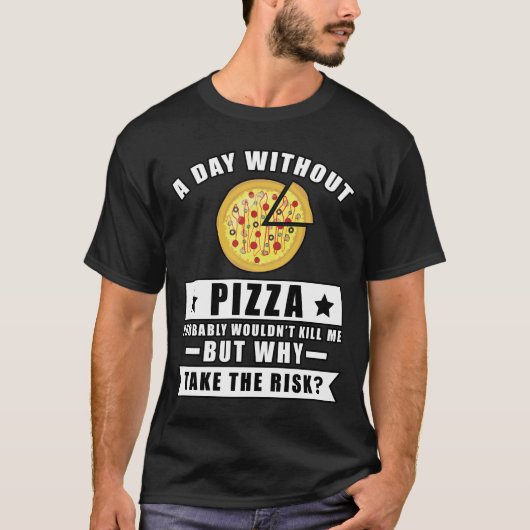 T-shirt Conception de pizza drôle (Devant)