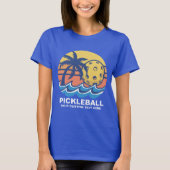 T-shirt Conception de plage de Pickleball Tropical - Fun C (Devant)