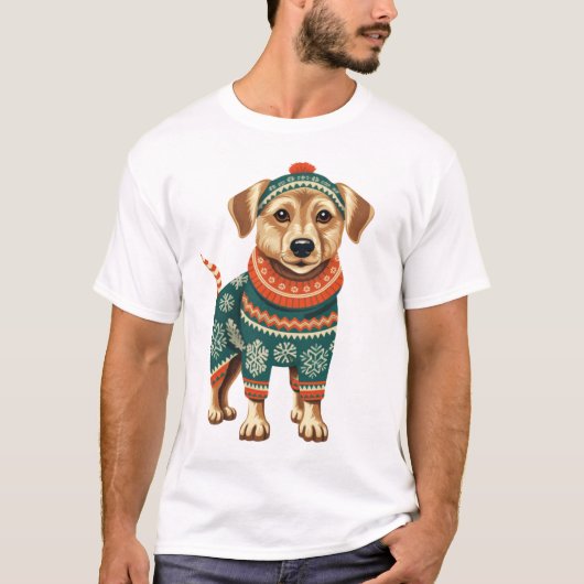 T-shirt Conception de plaisir de chien de vacances (Devant)