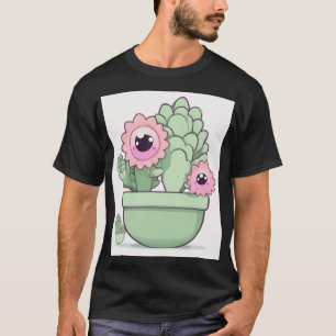 T-shirt Conception de plante grasse kawaii mignonne pour a