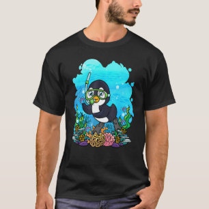 T-shirt Conception de plongeur pingouin SCUBA
