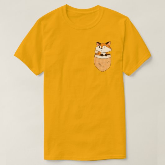 T-shirt Conception de poche de renard (Design devant)