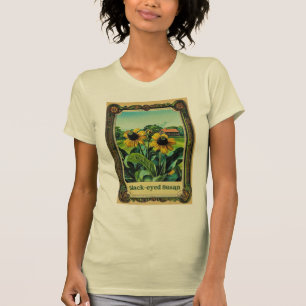 T-shirt Conception de pochette de graines de rudbeckia hir