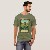 T-shirt conception de pochette de graines de susans aux ye (Devant entier)