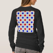 T-shirt Conception de points noirs blancs rouges bleus (Dos)