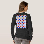 T-shirt Conception de points noirs blancs rouges bleus (Dos entier)