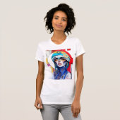 T-shirt Conception de portrait Abstrait (Devant entier)