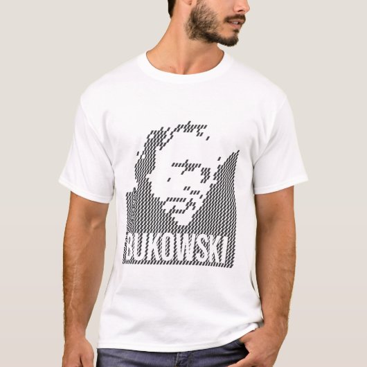 T-shirt Conception de portrait de Charles Bukowski (Devant)