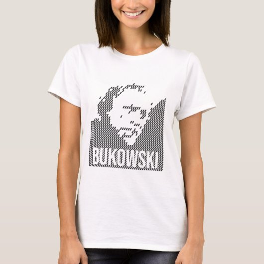 T-shirt Conception de portrait de Charles Bukowski (Devant)