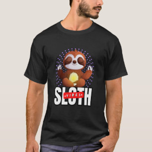 T-shirt Conception de posture de yoga Sloth Vibes