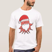 T-shirt Conception de poulpe festif de Noël (Devant)