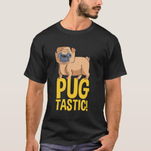 T-shirt conception de pug de dessin animé pug tastic