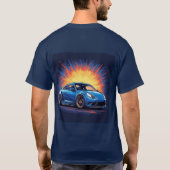 T-shirt Conception de puissance de vitesse de course de vo (Dos)