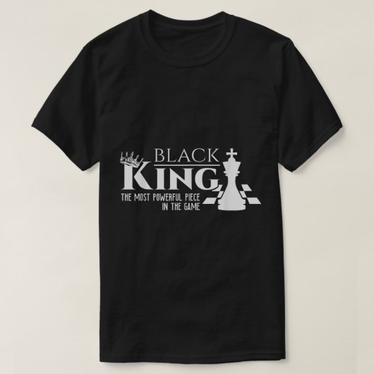 T-shirt Conception de puissance du roi d'échecs (Design devant)