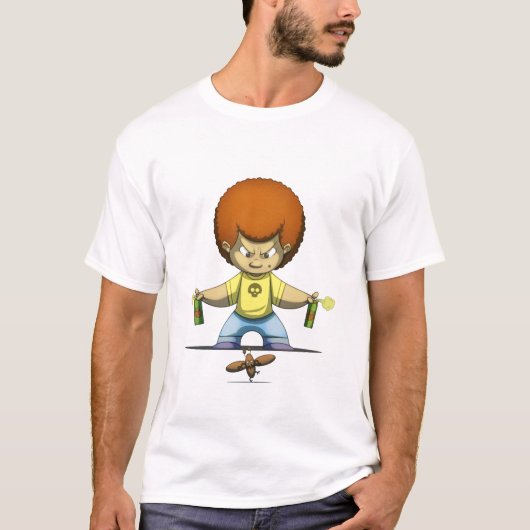 T-shirt Conception de pulvérisation de chasseur de bugs af (Devant)