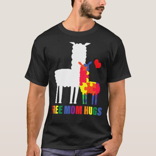 T-shirt Conception de puzzle lama de sensibilisation à l'a (Devant)
