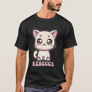 T-shirt Conception de Rebecca Cute Kitty Cat pour les fill