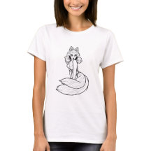 Conception de renard girly mignonne