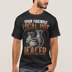 T-shirt Conception de revendeur de pot en poterie pour art