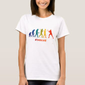 T-shirt Conception de revers de silhouette d'évolution du (Devant)