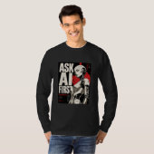 T-shirt Conception de robot humanoïde IA futuriste (Devant entier)