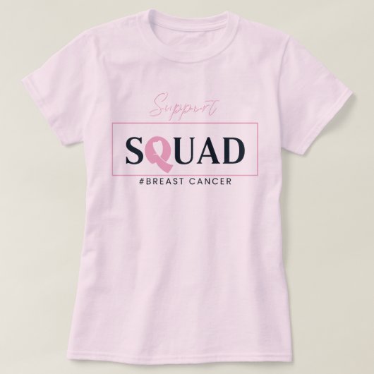 T-shirt Conception de ruban rose Squad (Design devant)