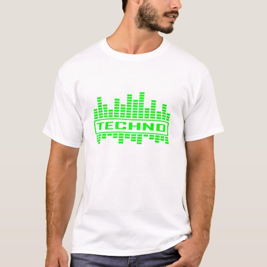T-shirt Conception de rythme de techno (Devant)