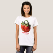 T-shirt Conception de sac à main fraise - Été hyper-réalis (Devant entier)