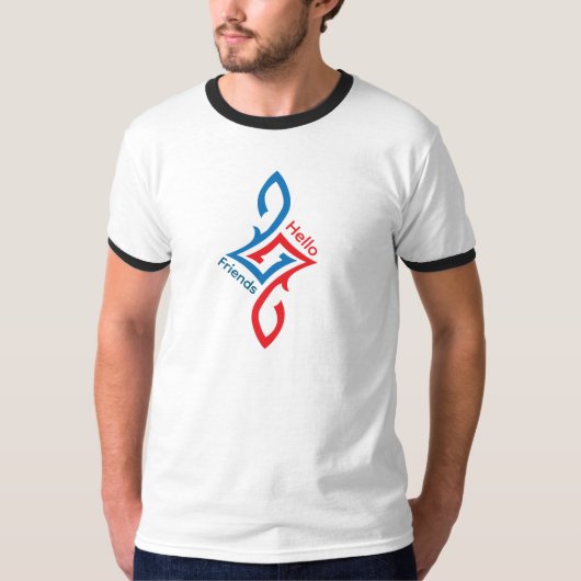T-shirt Conception de salutation simple et heureuse pour a (Devant)
