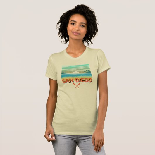 T-shirt Conception de San Diego - Bella+Canvas Femme Slim  (Devant entier)