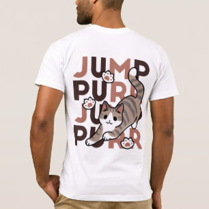 T-shirt Conception de saut de chat - Artwork de purr de sa