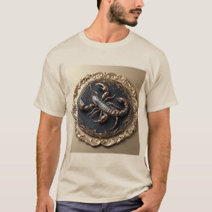 T-shirt Conception de scorpion complexe avec des accents o