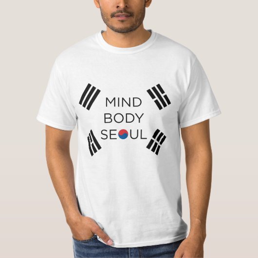 T-shirt Conception de Séoul de corps d'esprit (Devant)