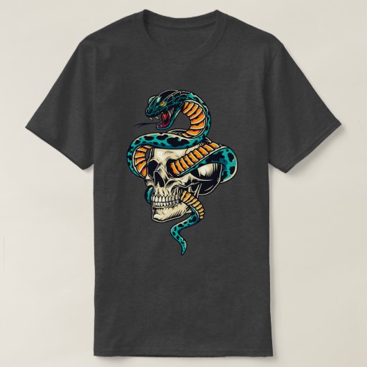 T-shirt conception de serpent et de fantômes (Design devant)