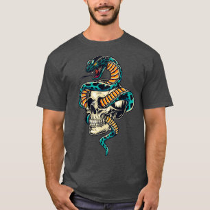 T-shirt conception de serpent et de fantômes