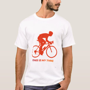 T-shirt Conception de silhouette de cyclisme sur route Act