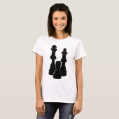 T-shirt Conception de silhouette de pièce d'échecs (Devant entier)