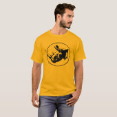 T-shirt Conception de silhouette de rhinocéros (Devant entier)