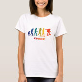 T-shirt Conception de silhouette de trick d'évolution de s (Devant)