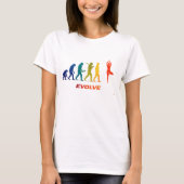 T-shirt Conception de silhouette d'évolution de yoga Pose  (Devant)