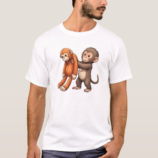 T-shirt Conception de singe bébé coup de poing (Devant)