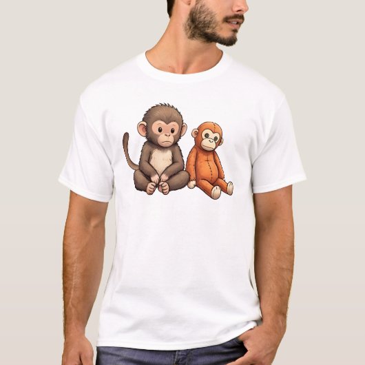 T-shirt Conception de singe bébé poing (Devant)