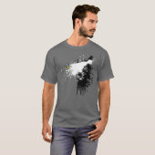 T-shirt Conception de skieur de falaise (Devant entier)