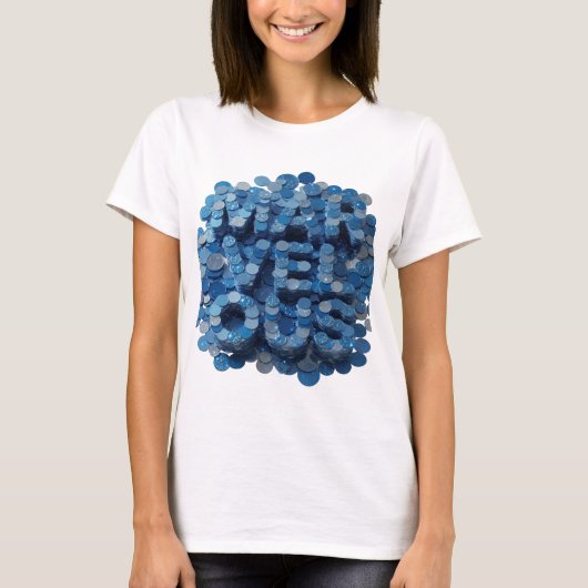 T-shirt Conception de slogan bleu vif MARVELOUS (Devant)