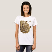 T-shirt Conception de slogan CIBLE D'OR argent GRAS (Devant entier)