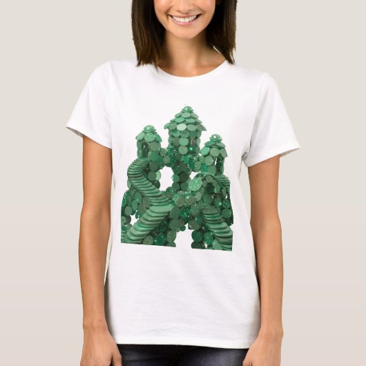 T-shirt Conception de slogan de château de pièce verte lud (Devant)