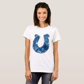 T-shirt Conception de slogan d'eau bleu dynamique (Devant entier)