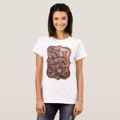 T-shirt Conception de slogan ELEGANCE Rose Chic (Devant entier)